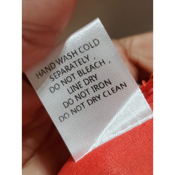 Signature8 Women Red Lace Floral Open Back Short Sleeve Knee Length Dress Small - Picture 12 of 14